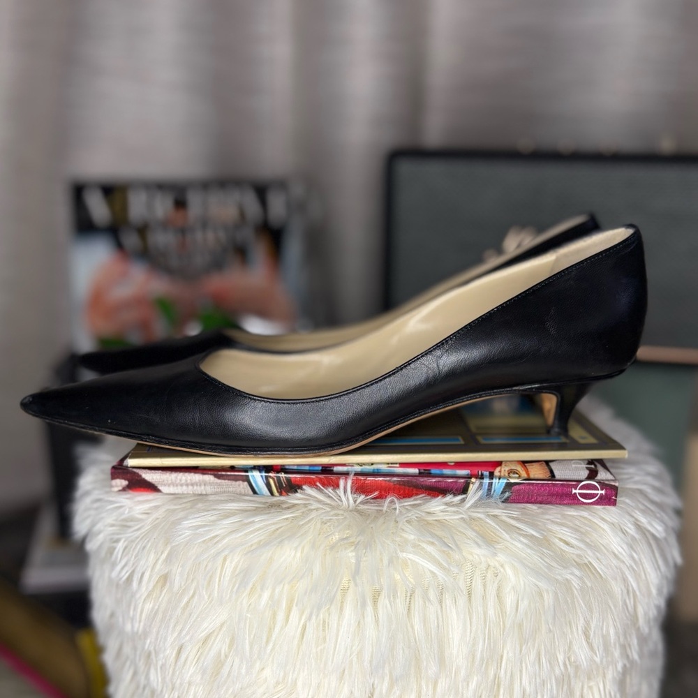 Jimmy Choo Black Leather Heels